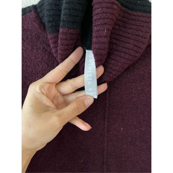 Athleta wool color block turtleneck sweater medium - Picture 3 of 5